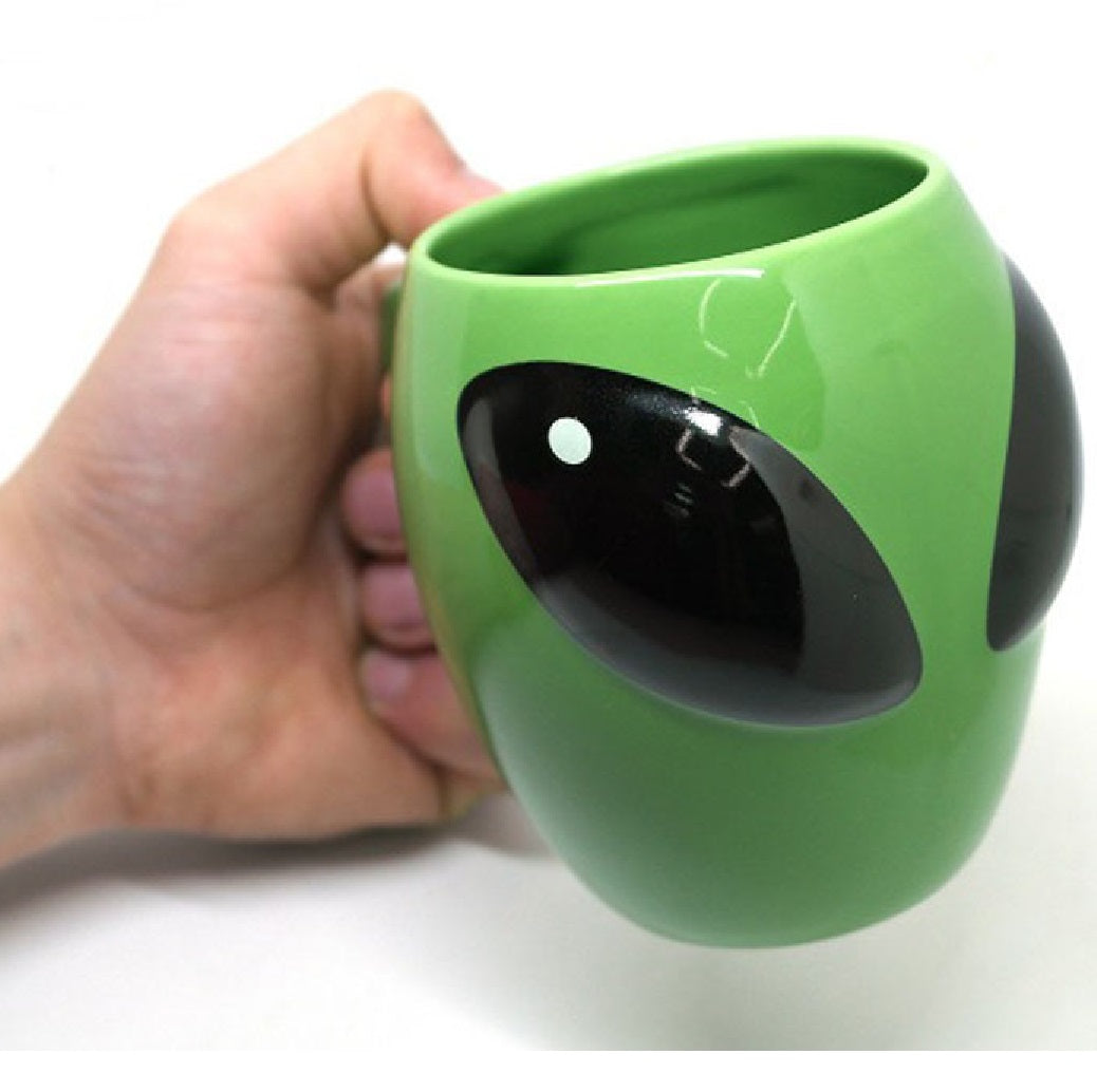 Taza de Cerámica Brillante con Diseño de Alien para Amantes de la Ciencia Ficción y el Misterio
