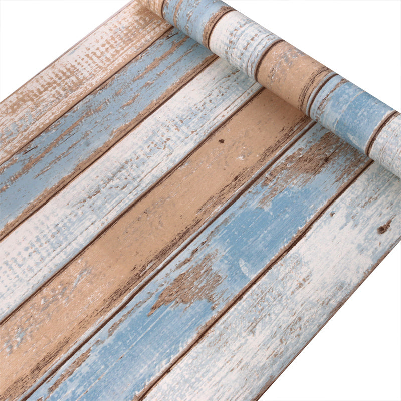 Papel Tapiz Autoadherible con Diseño de Madera de Colores Removible 10m x 45cm HY9305