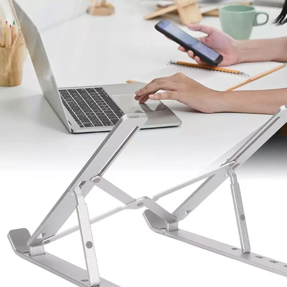 Base Soporte Laptop Tablet De Aluminio Ajustable Universal Organizador de Escritorio