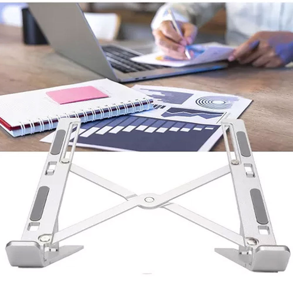 Base Soporte Laptop Tablet De Aluminio Ajustable Universal Organizador de Escritorio