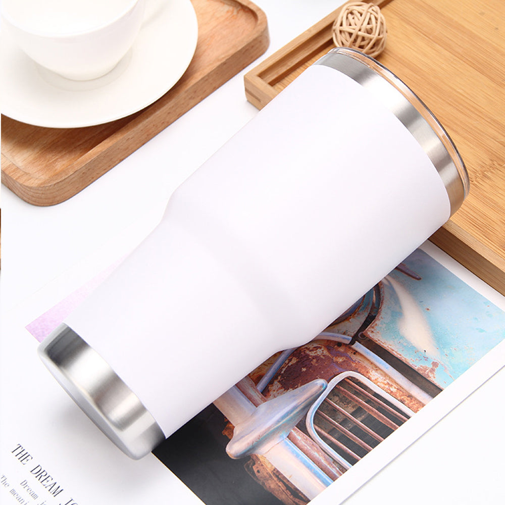 Termo Vaso de Acero Inoxidable 30oz Doble Pared Aislada al Vacío para Bebidas Frías y Calientes con Pajita y Popote Regalos Corporativo