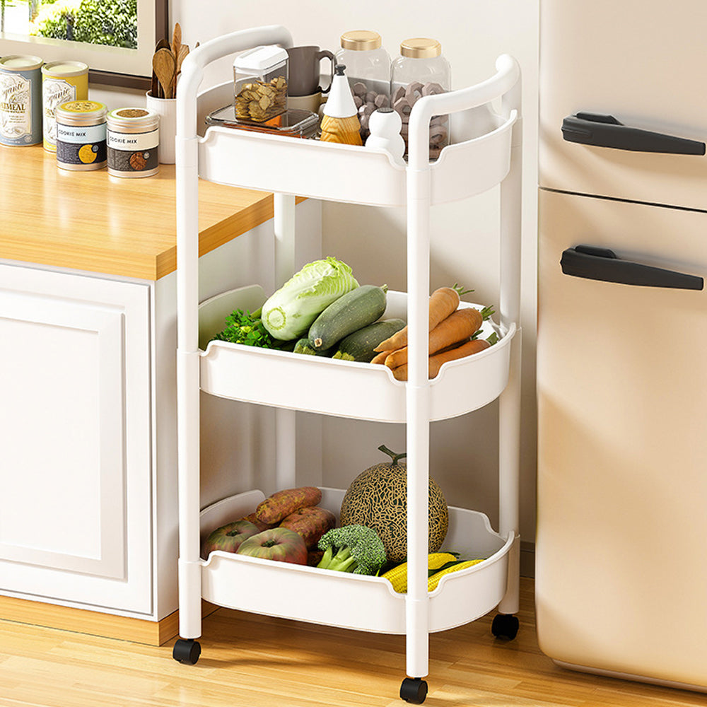 Carrito Organizador Multiusos 3 Niveles Rueda 360 Cocina Baño 360 Plástico