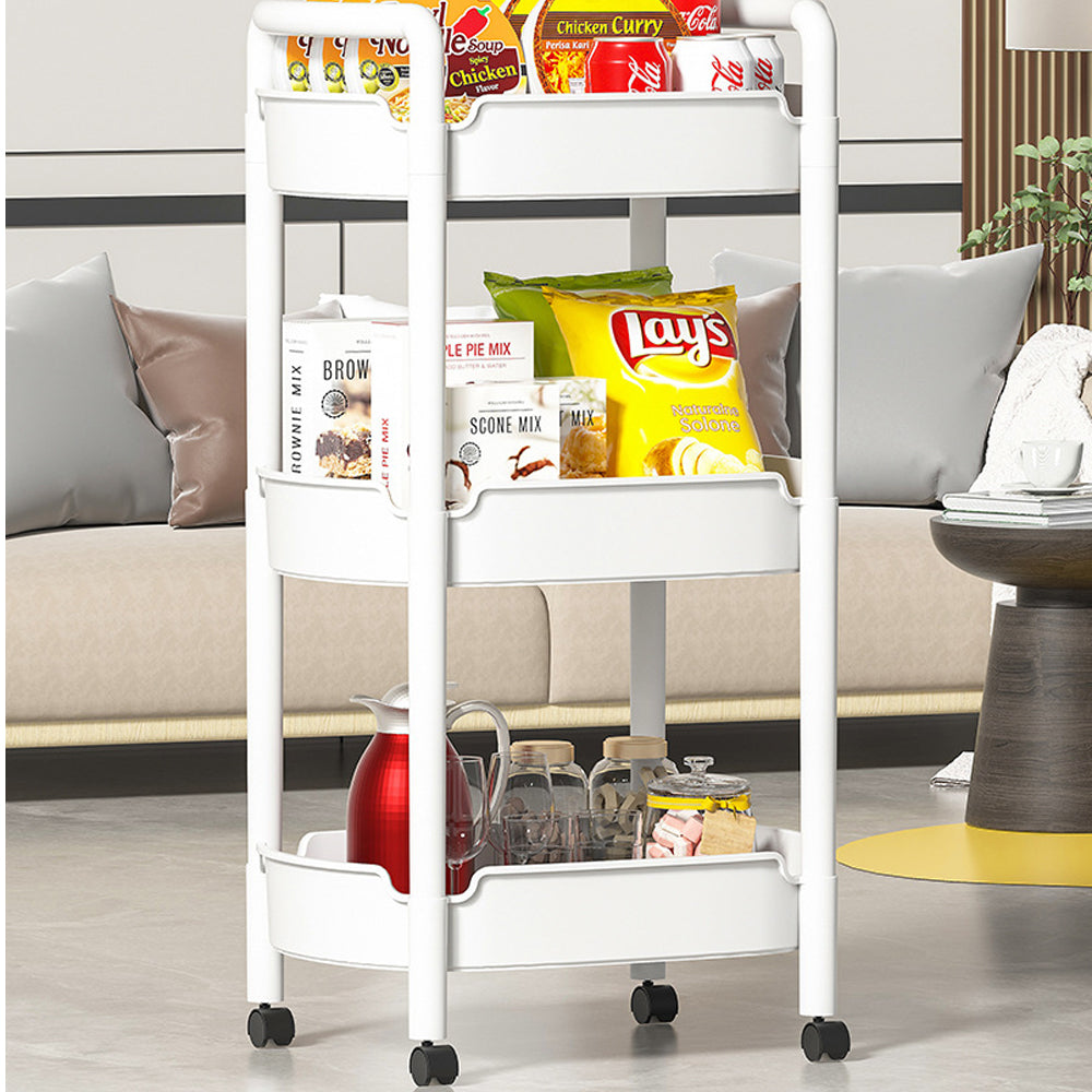 Carrito Organizador Multiusos 3 Niveles Rueda 360 Cocina Baño 360 Plástico