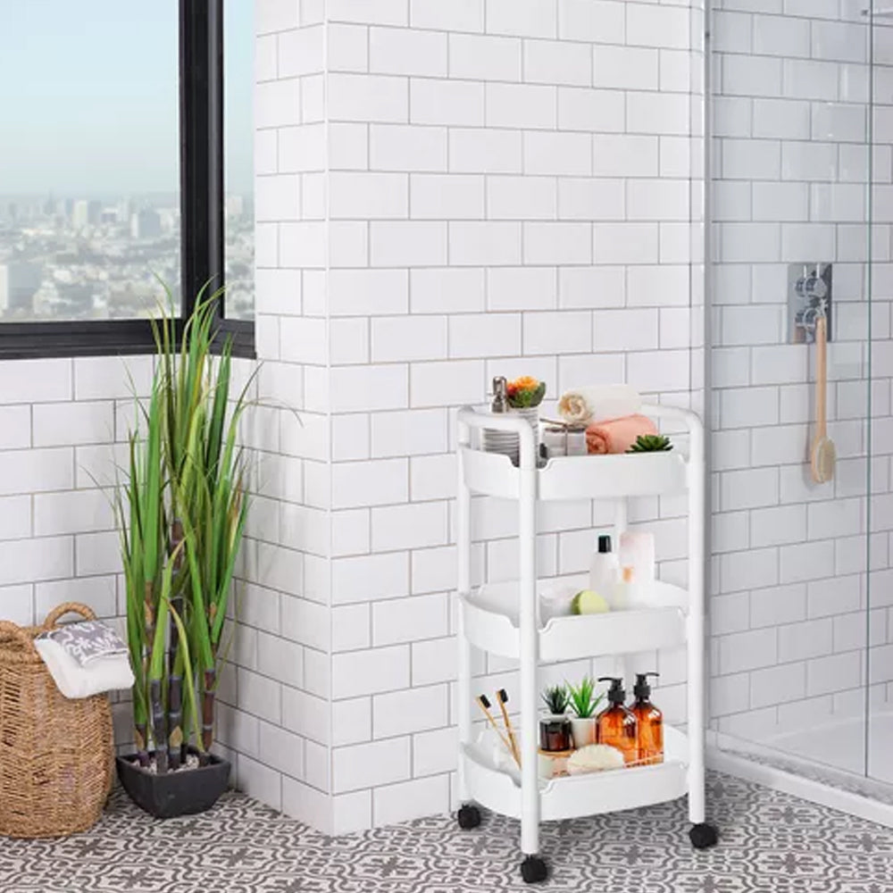 Carrito Organizador Multiusos 3 Niveles Rueda 360 Cocina Baño 360 Plástico