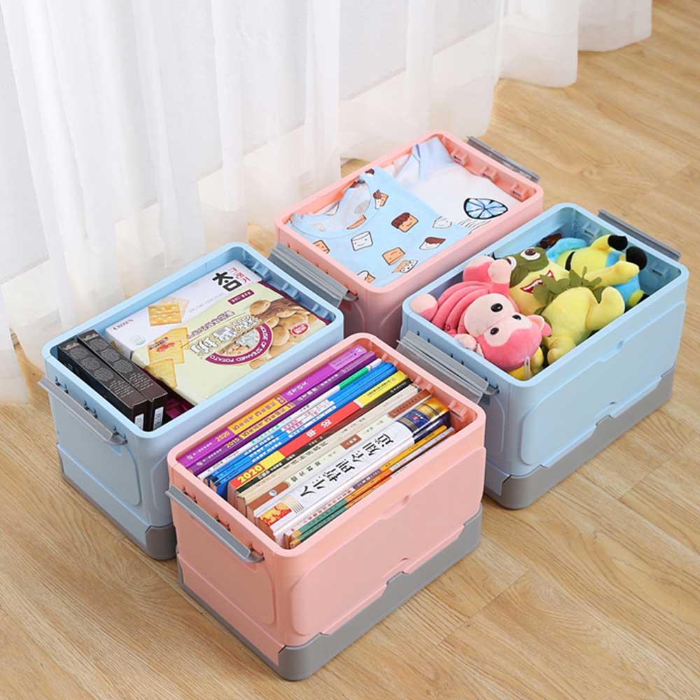 Par Caja de Plástico Armable Grande (ROSA y AZUL)