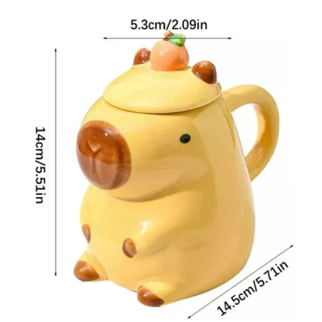 Taza de Cerámica en Forma de Capibara Capybara – Ternura y Estilo para tu Café Diario 350ml