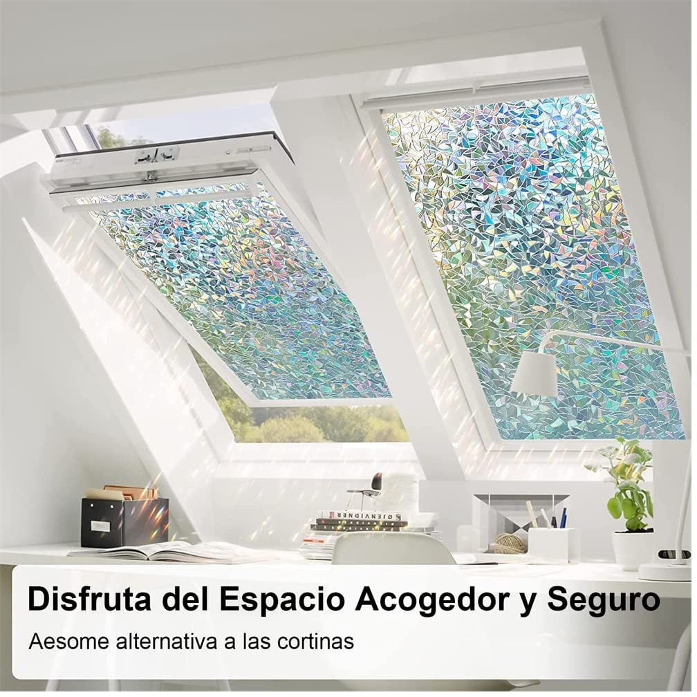 Película Decorativa Anti UV Privacidad Autoadherible Arcoiris