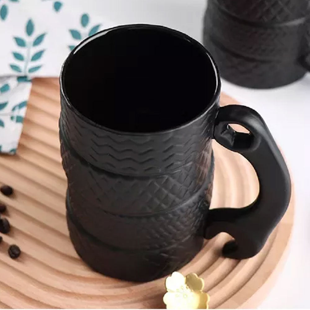 Taza Cerámica Forma De Llantas Con Mango De Llave Mecánica