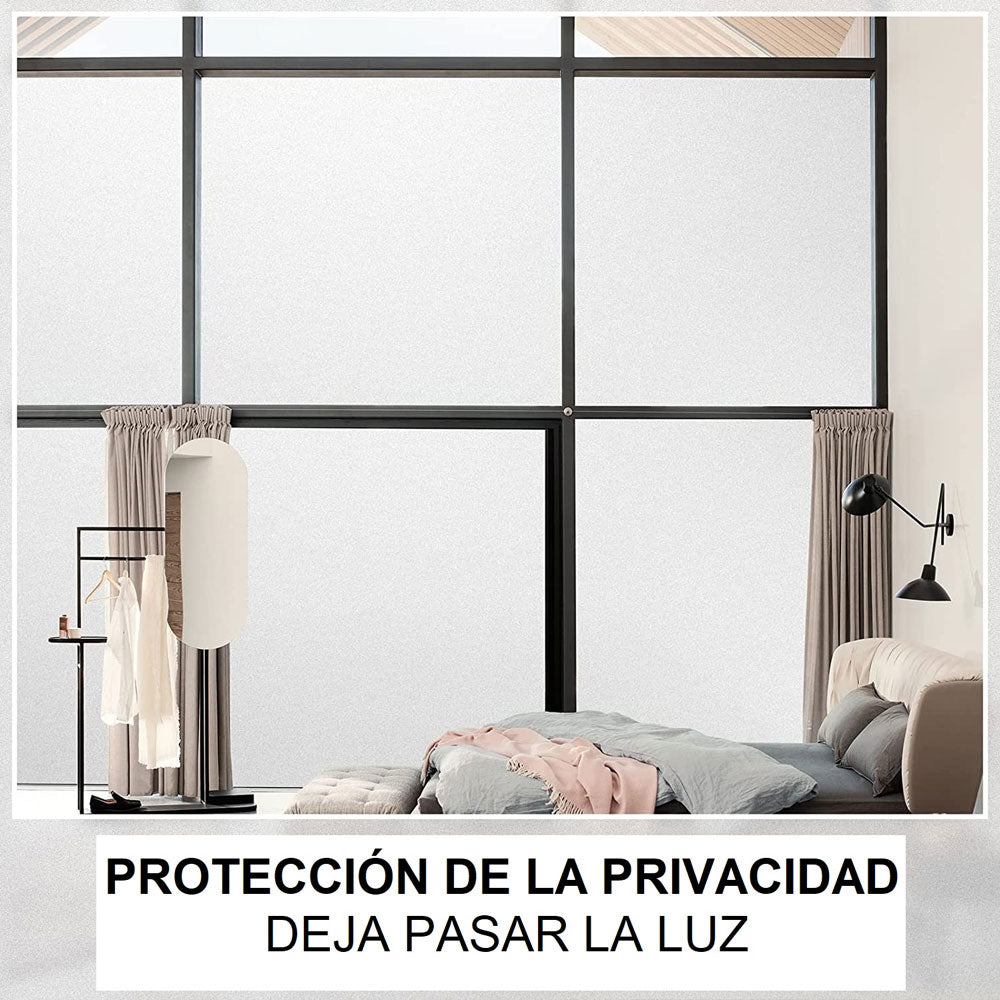 Película Decorativa Anti UV Privacidad Autoadherible Blanco Mate