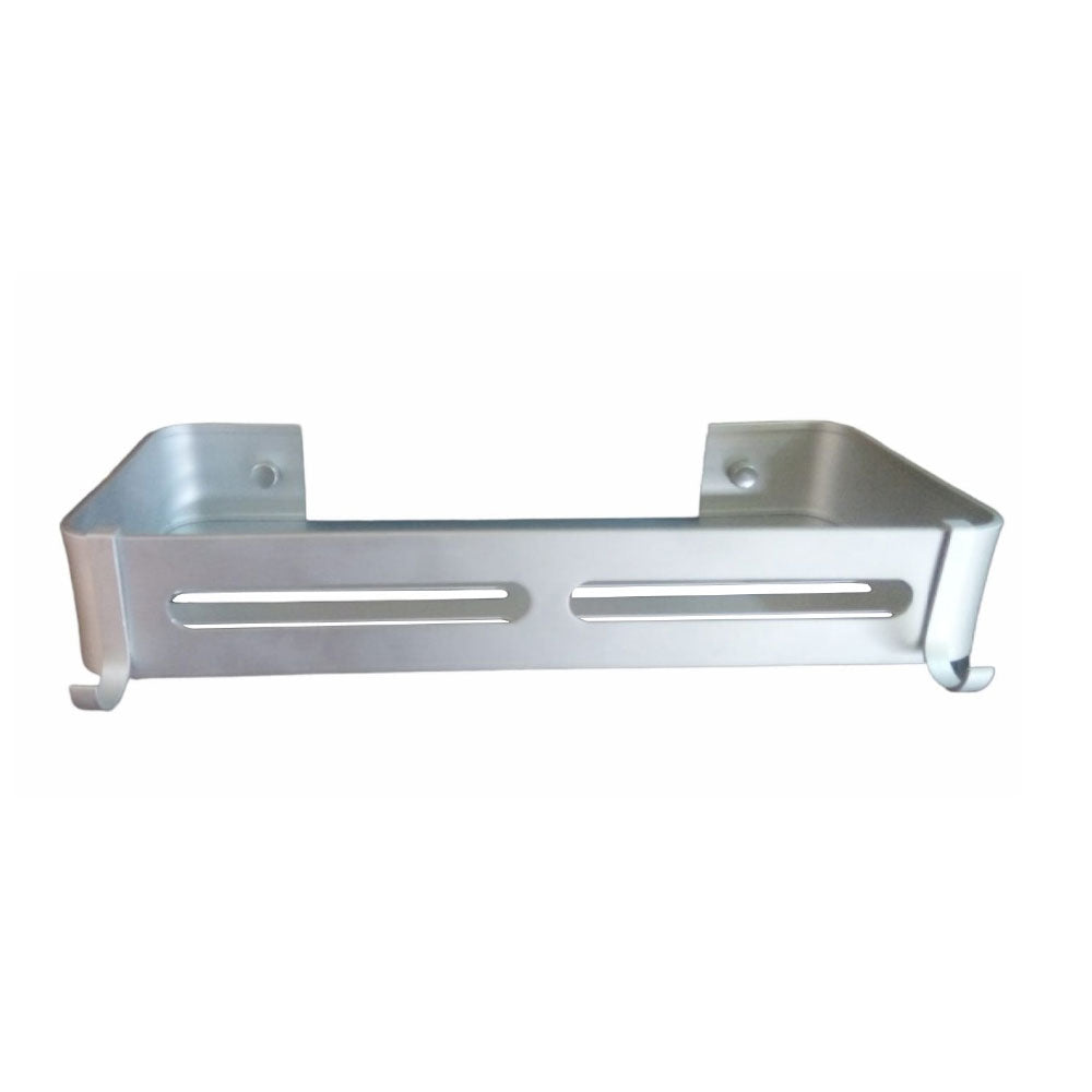 Estante para Ducha de Baño Sin Taladro Aluminio Adhesivo con 2 Ganchos