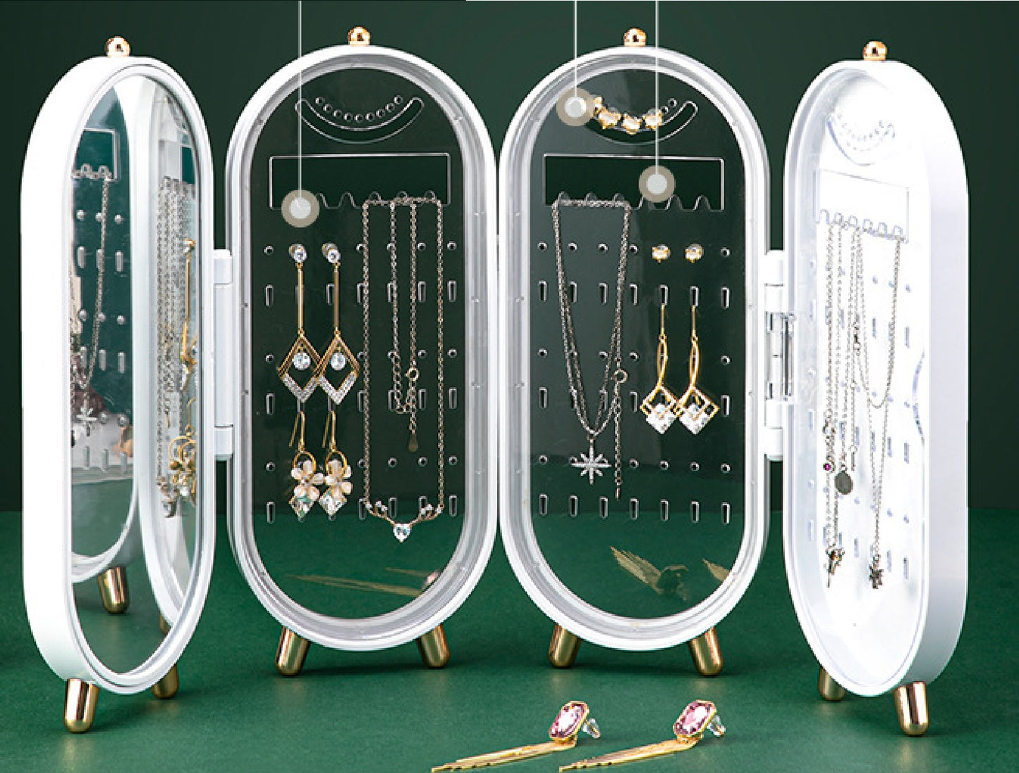 Organizador Exhibidor Estuche De Joyas Joyero Portable Viaje