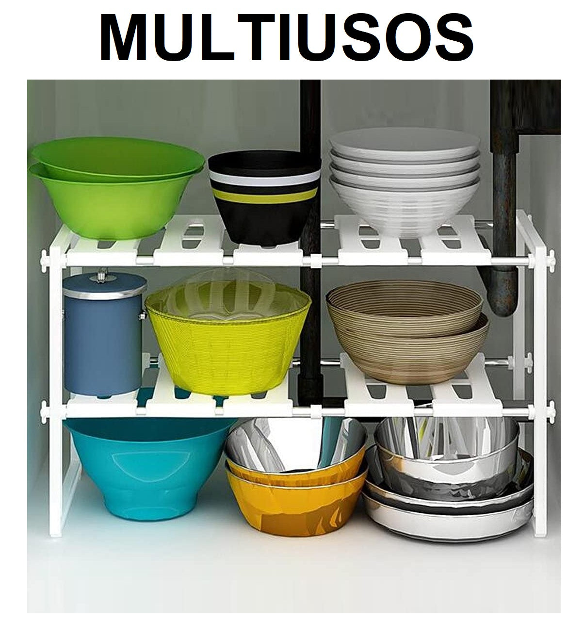 Organizador Multifuncional Cocina Hogar Repisa Ajustable