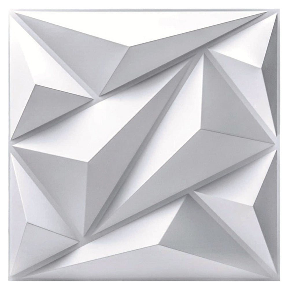 20Pzs Paneles Decorativos 3d para Pared Diagonal 50x50cm 5m2 Cubiertos, Panel De Pared 3d Impermeable, con Cinta de Doble Cara (Blanco Mate)