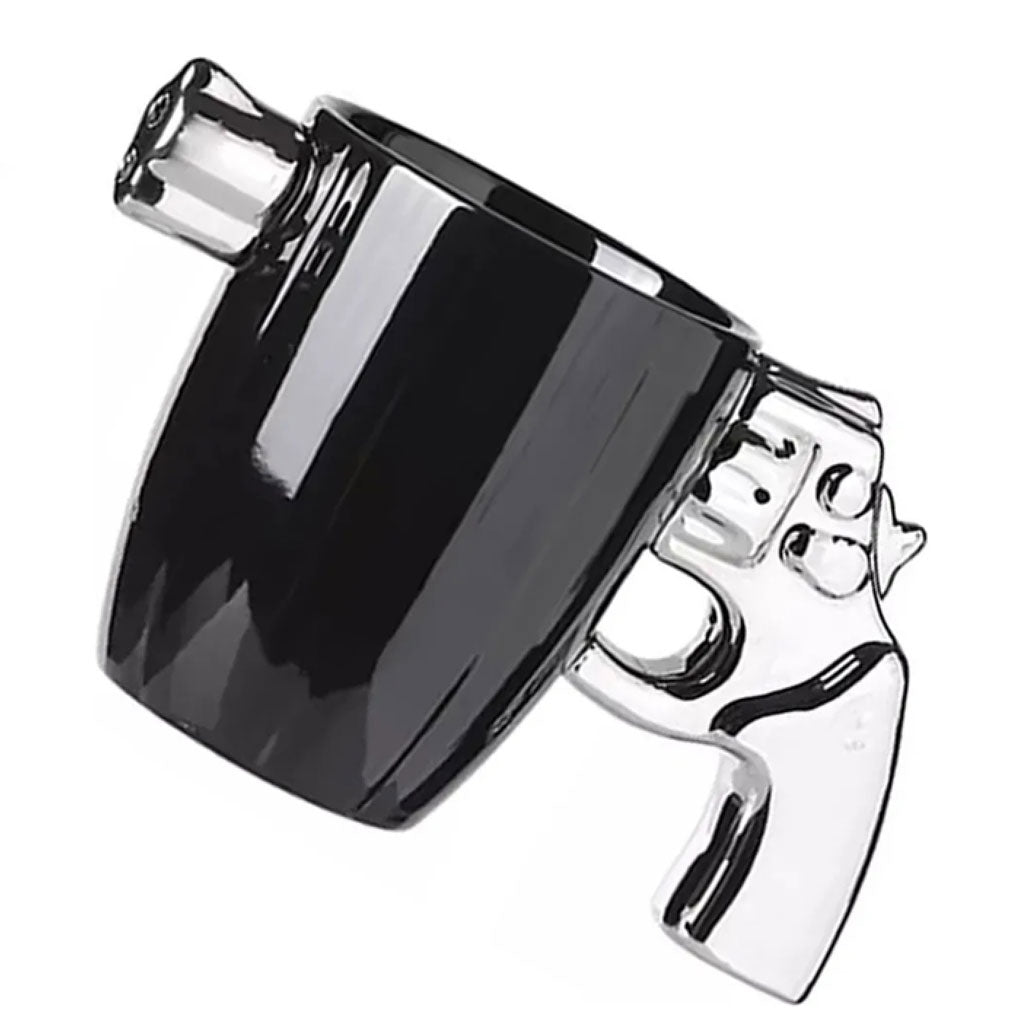 Taza De Cerámica De Café Para Hombre Forma Revolver Pistola 400ml