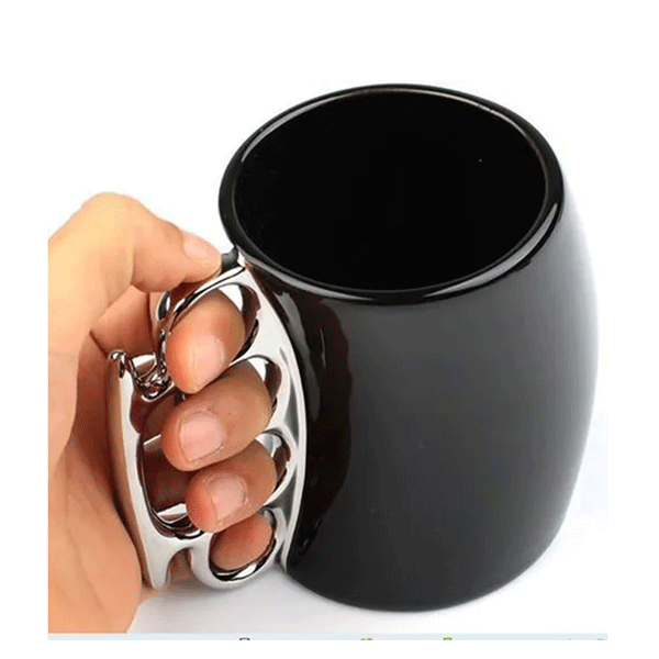 Taza de Cerámica en Forma de Manopla Puño Boxer Negra