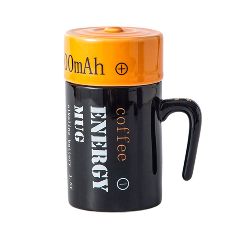 Taza de Cerámica en Forma de Batería Pila AA Multicolor