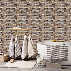 Papel Tapiz Autoadhesivo Para Paredes De Piedra Laja 10 Mts HY45