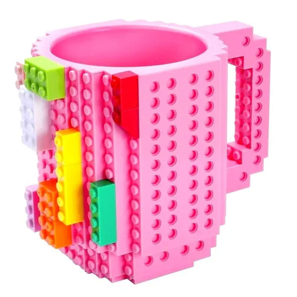 Taza estilo Lego Para Construir Figuras