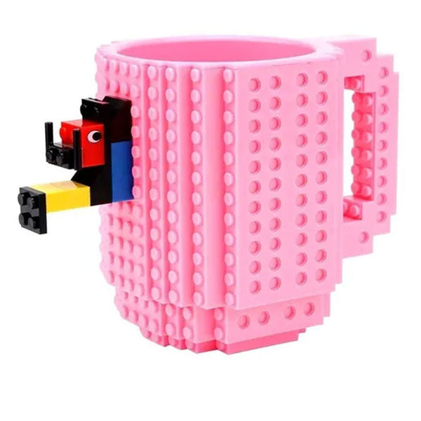 Taza estilo Lego Para Construir Figuras