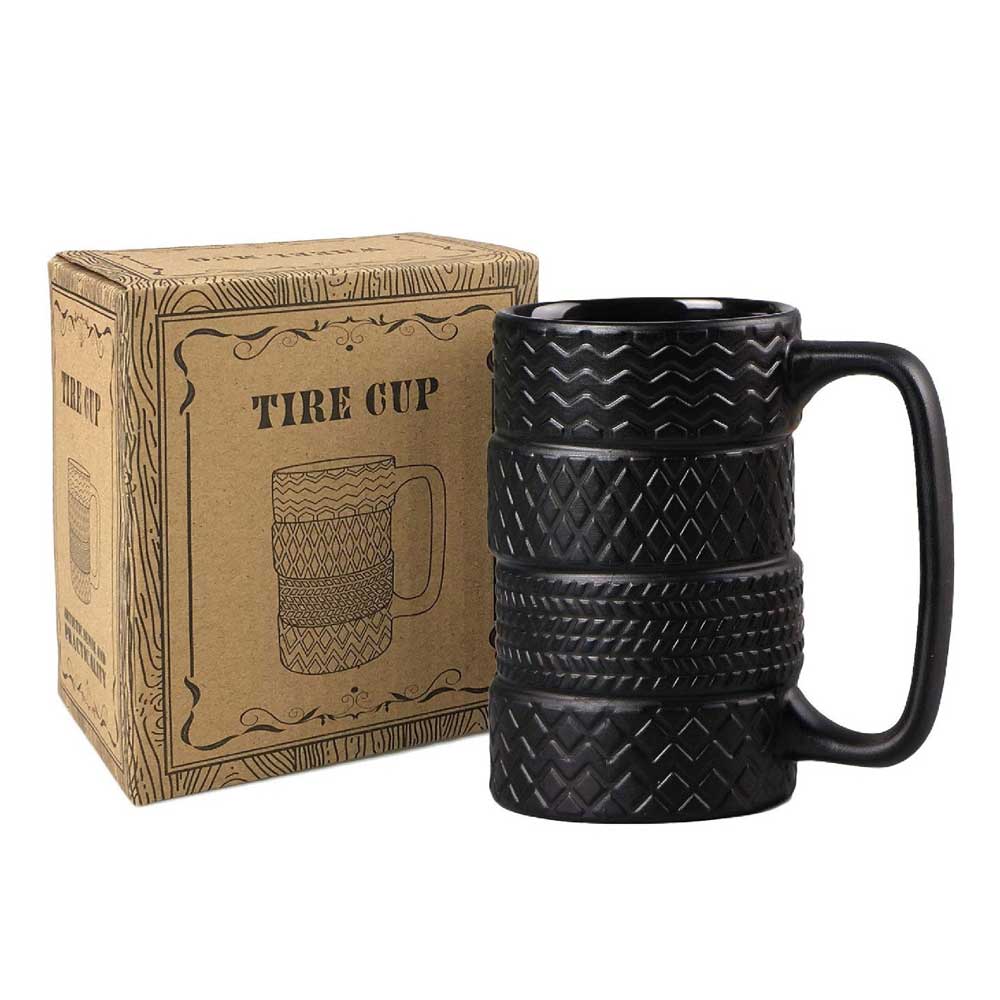 Taza de Céramica en Forma de Llantas Apiladas