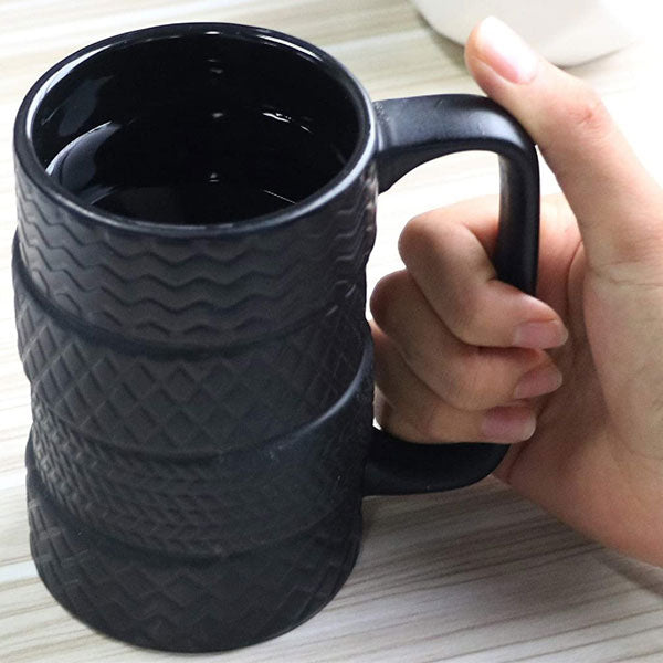 Taza de Céramica en Forma de Llantas Apiladas