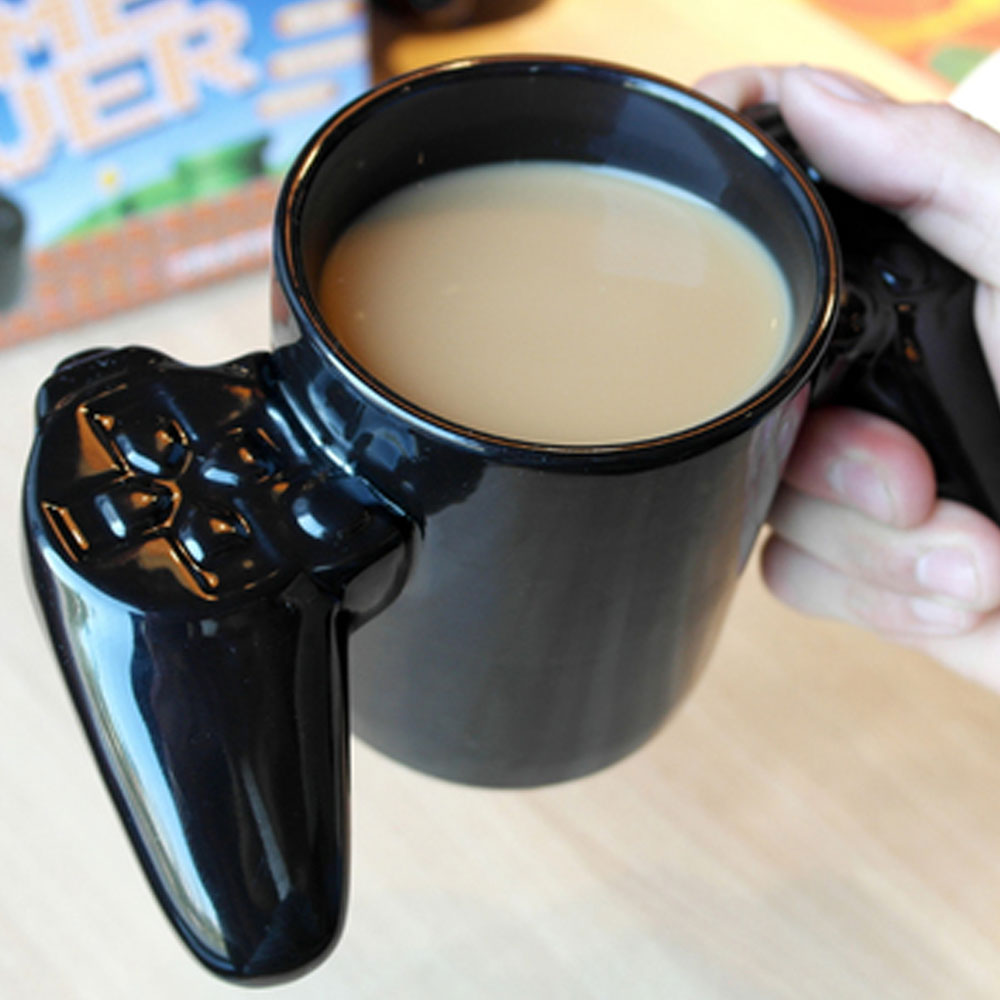 Taza Game Over Ceramica Color Negro Gamer