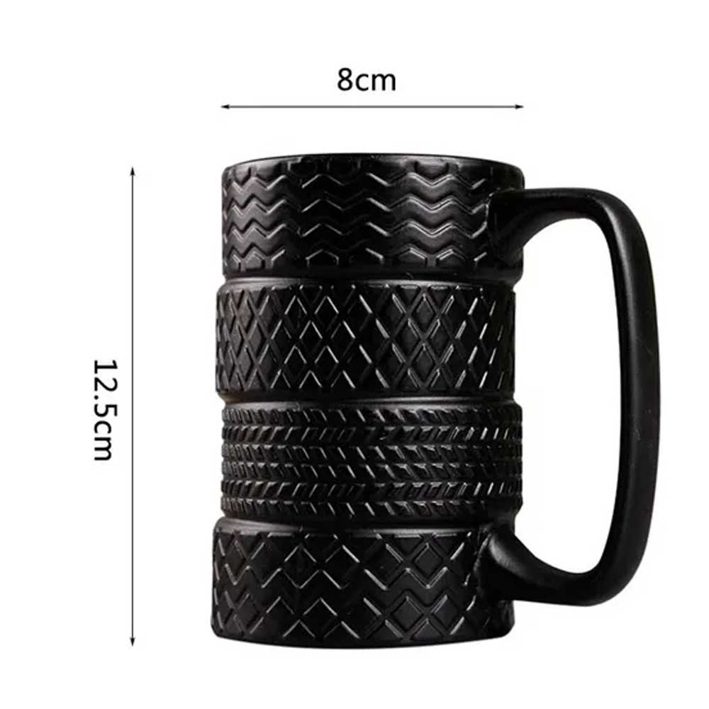 Taza de Céramica en Forma de Llantas Apiladas