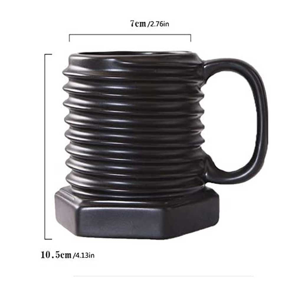 Taza de Céramica en Forma de Tornillo