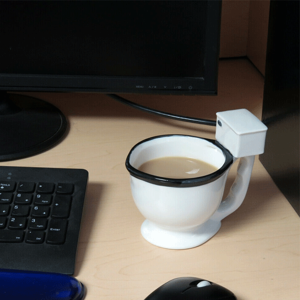 Taza De Cerámica en Forma de Inodoro Taza de Baño WC