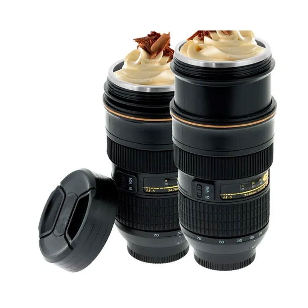 Taza Termo En Forma De Lente 24-70 Mm Con Zoom