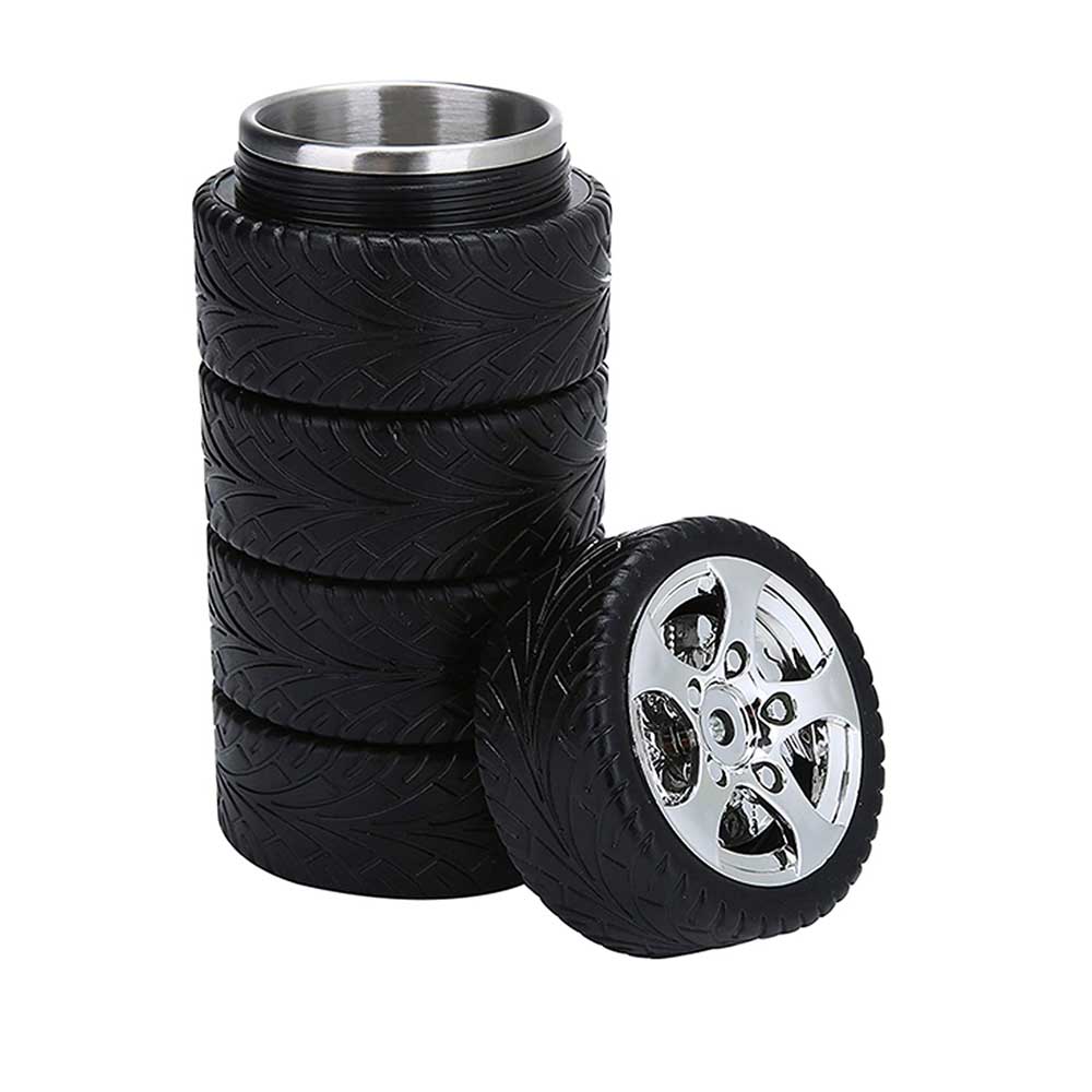 Termo de Acero Inoxidable en Forma de Llantas Apiladas