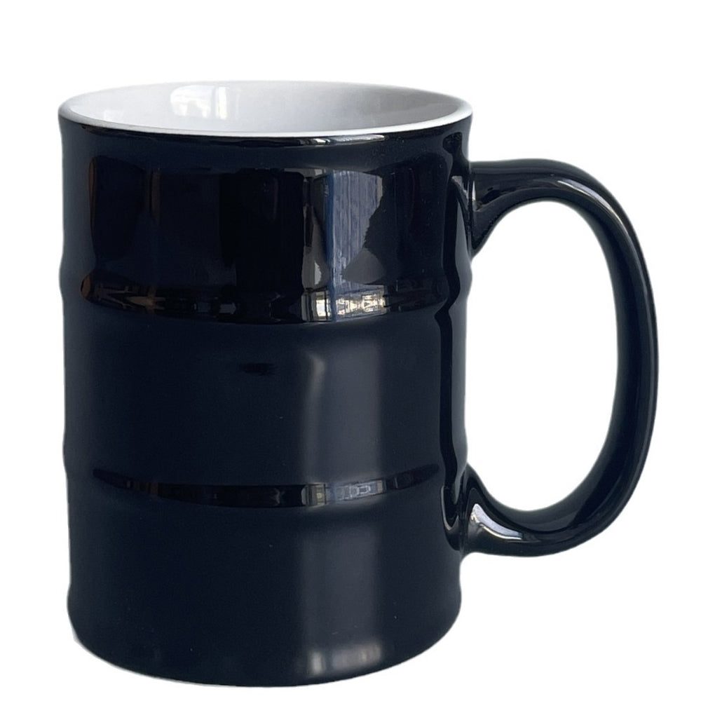 Taza Cerámica En Forma De Barril De Petróleo Bidón Gasolina Regalo 450ml