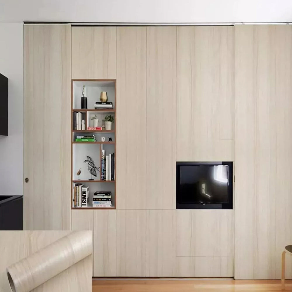 Papel Tapiz Madera Claro Autoadherible Pared 45cm X 10m HY34