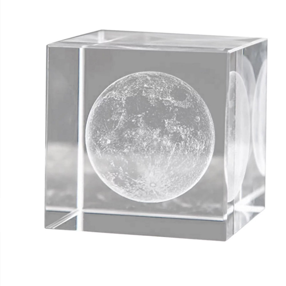 Pisapapeles De Cristal 3d, Adornos De Grabado con Elegancia Cubo de Cristal para Adornar tu Escritorio, Centro de Mesa