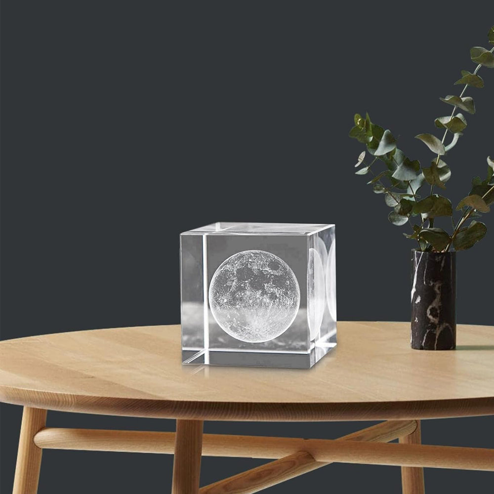 Pisapapeles De Cristal 3d, Adornos De Grabado con Elegancia Cubo de Cristal para Adornar tu Escritorio, Centro de Mesa