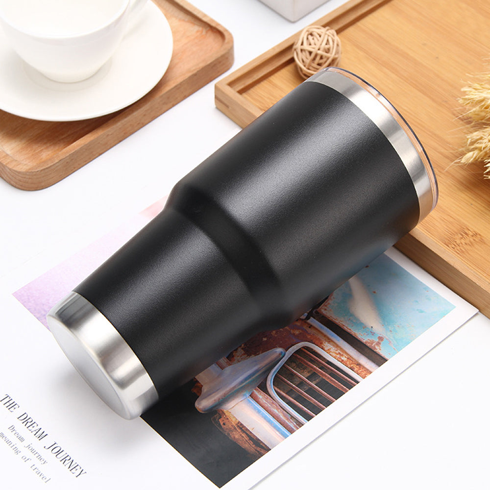 Termo Vaso de Acero Inoxidable 30oz Doble Pared Aislada al Vacío para Bebidas Frías y Calientes con Pajita y Popote Regalos Corporativo