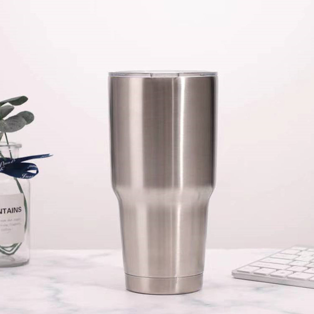 Termo Vaso de Acero Inoxidable 30oz Doble Pared Aislada al Vacío para Bebidas Frías y Calientes con Pajita y Popote Regalos Corporativo