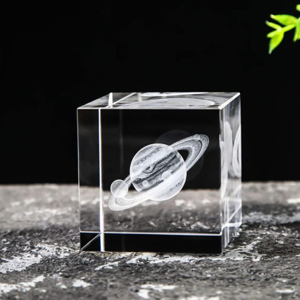 Pisapapeles De Cristal 3d, Adornos De Grabado con Elegancia Cubo de Cristal para Adornar tu Escritorio, Centro de Mesa