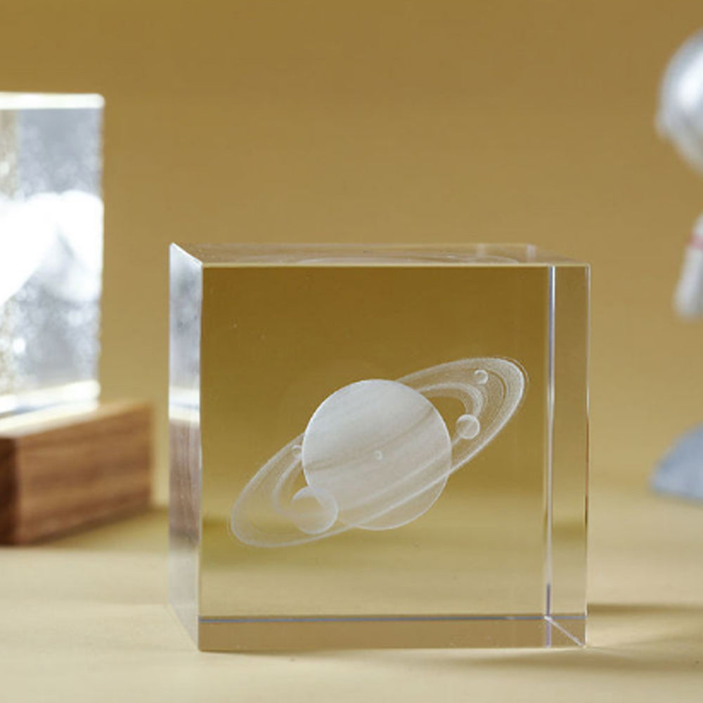 Pisapapeles De Cristal 3d, Adornos De Grabado con Elegancia Cubo de Cristal para Adornar tu Escritorio, Centro de Mesa