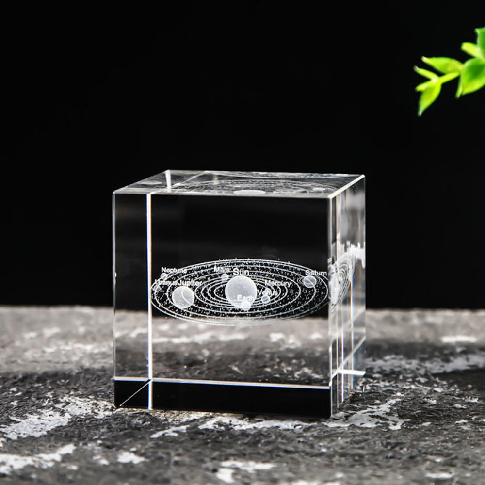 Pisapapeles De Cristal 3d, Adornos De Grabado con Elegancia Cubo de Cristal para Adornar tu Escritorio, Centro de Mesa