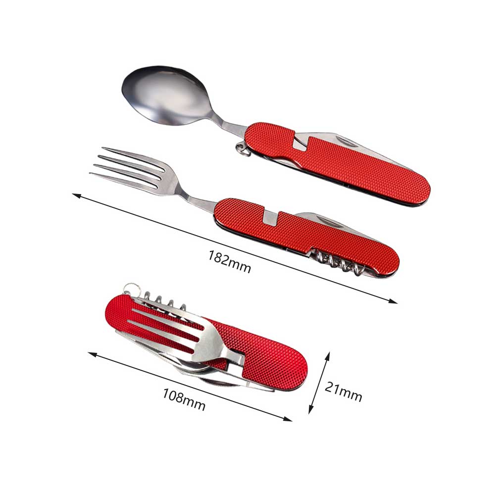 Navaja Metálica Multiusos Con 6 Funciones Diferentes Plegable y Desmontable