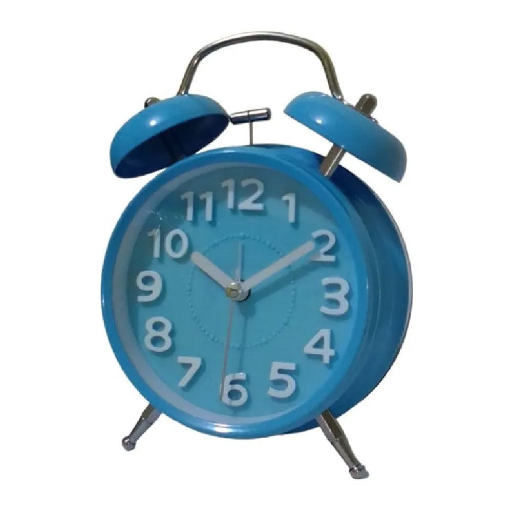 Reloj despertador de mesa redondo estilo Minimalsta Vintage Clásico Doble Campana Con Luz