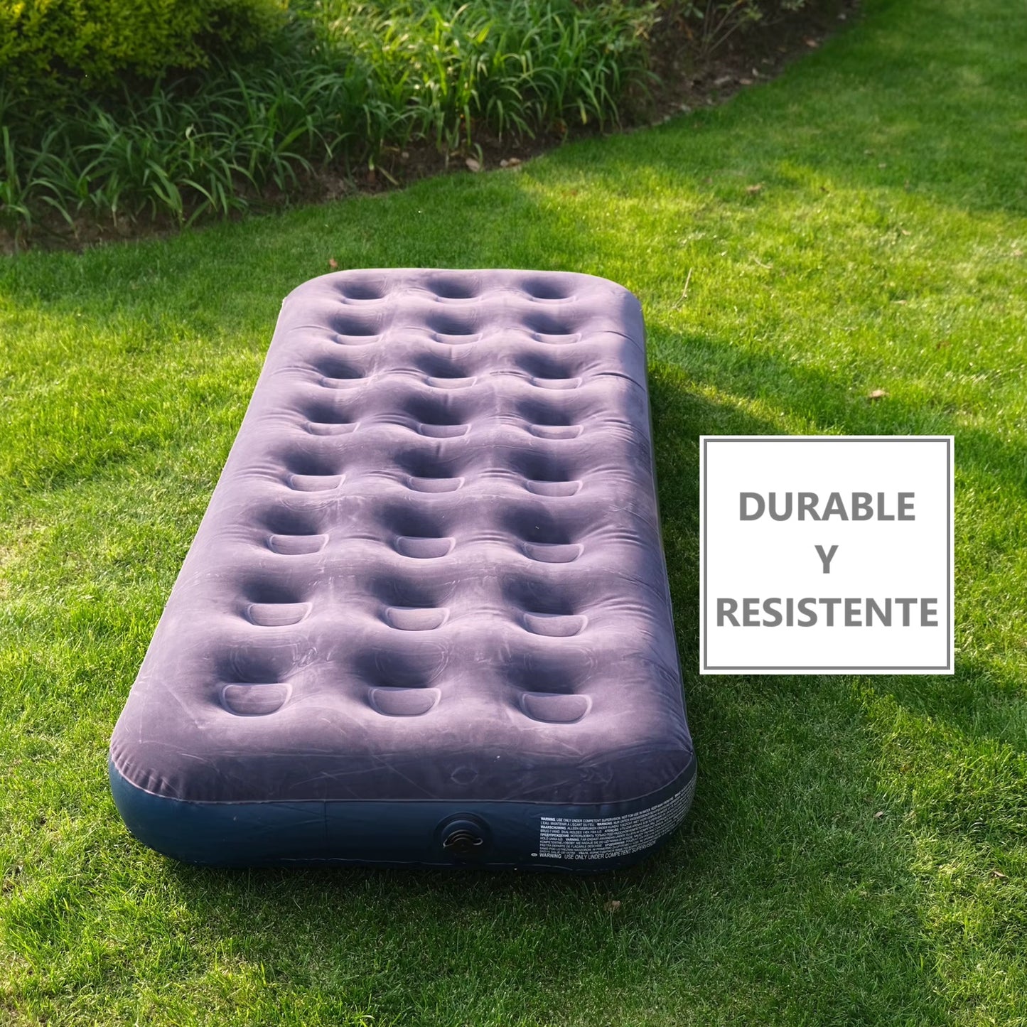 Colchón Cama Inflable Individual Camping Portátil Aire aterciopelado