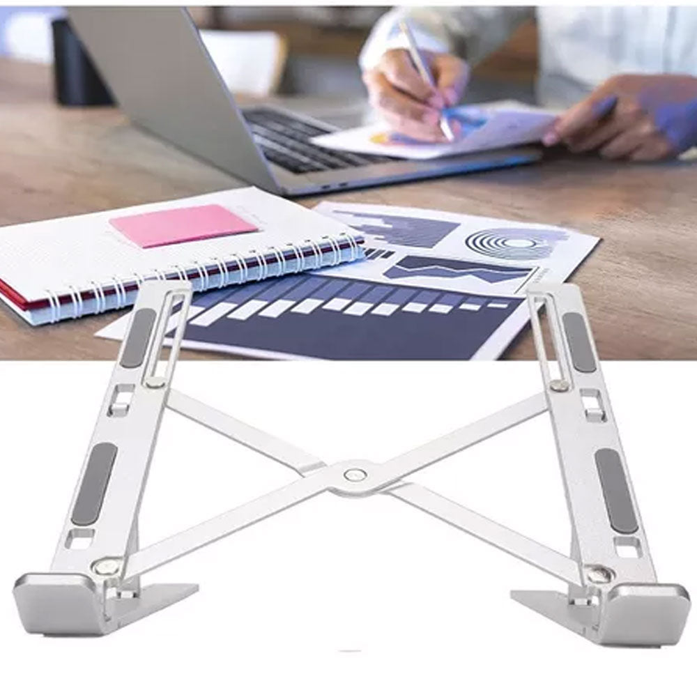Base Soporte Laptop Tablet De Aluminio Ajustable Universal Organizador –  HappyWare