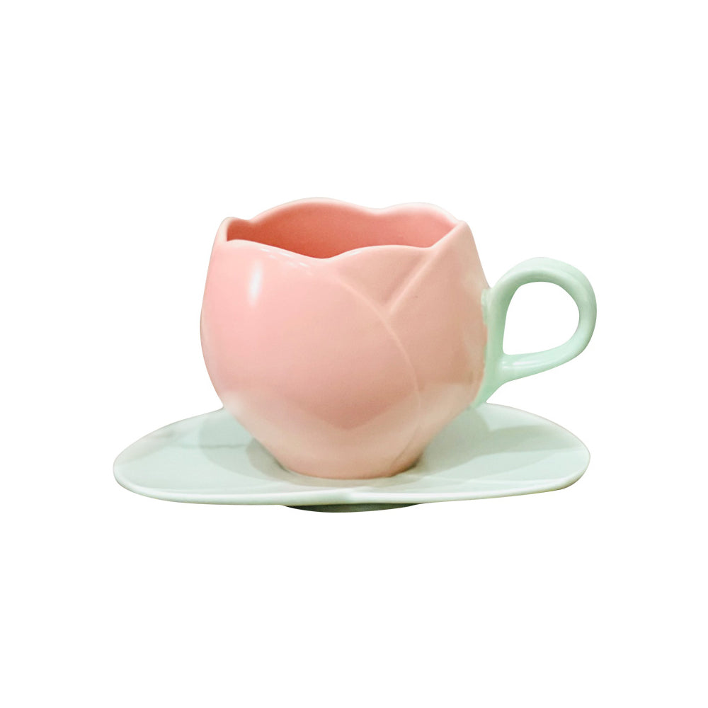 Taza de Cerámica Para Cafe En Forma de Tulipan Tulipans 300ml