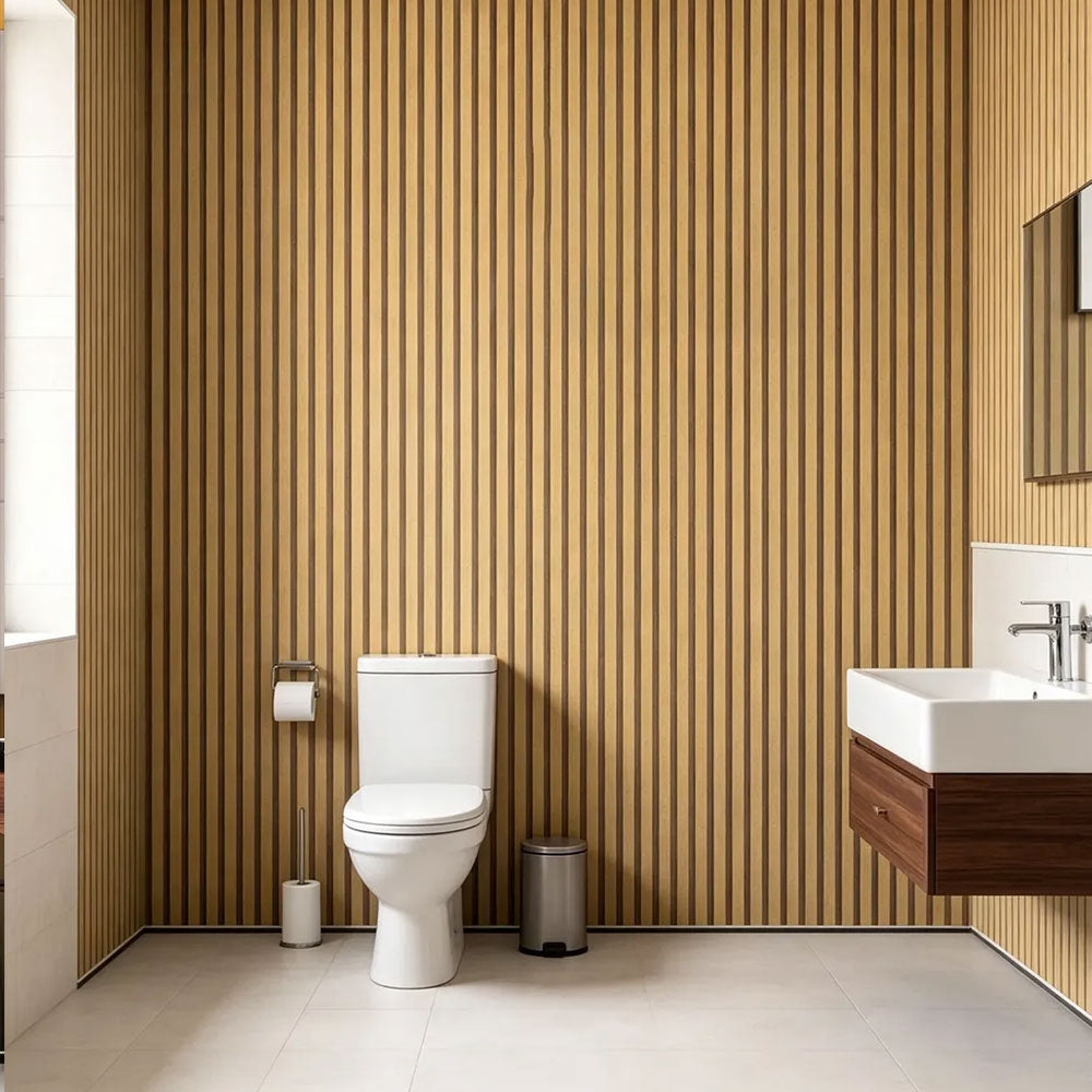 Papel Tapiz Madera Café y Beige Autoadhesivo Impermeable, Lavable, 45 cm x 10 m HY04