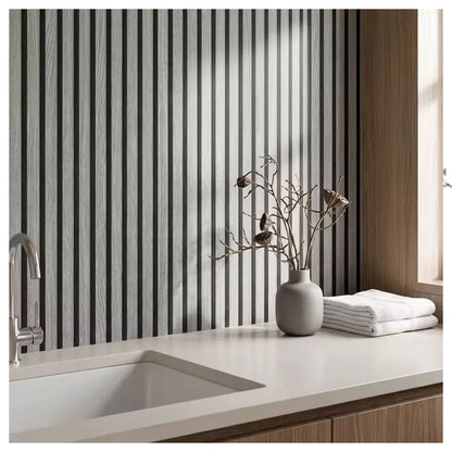 Papel Tapiz Negro y Gris Tipo Madera Autoadhesivo Impermeable y Lavable 45 cm x 10 m HY60