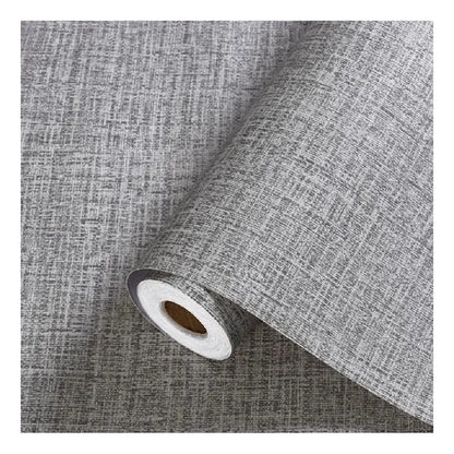 Papel Tapiz Gris Tela 3d Autoadherente Para Pared Moderna  HY14-1