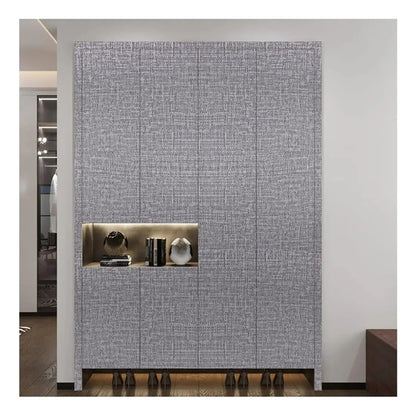 Papel Tapiz Gris Tela 3d Autoadherente Para Pared Moderna  HY14-1