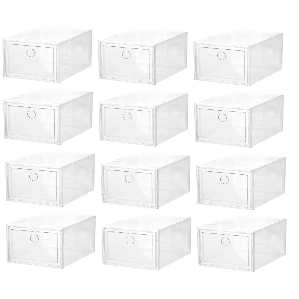 12pz Cajas Organizadoras De Zapatos Transparentes Economica